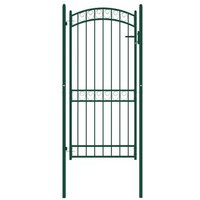 Puerta de Jardín de Acero Color Verde 100x200 Cm