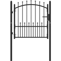 Puerta de Jardín Cfw29306 Acero Negro 100x100 Cm Puerta de Jardín Cfw29306 Acero Negro 100x100 Cm