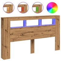 Cabecero Vidaxl Roble Artisan de Madera con LED