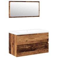 Conjunto de Muebles de Baño de Madera Antigua Vidaxl