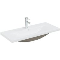 Lavabo de Baño Moderno Cerámica Blanco 91x39x18 cm CFW935814