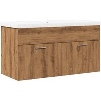 Mueble de Baño con Lavabo Integrado Roble Artisan Vidaxl Mueble de Baño con Lavabo Integrado Roble Artisan Vidaxl