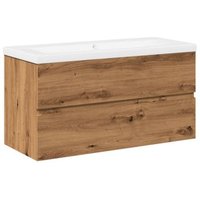 Mueble de Baño con Lavabo Integrado Roble Artesanal