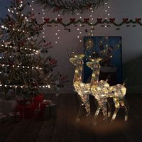 Adorno de Renos de Navidad Acrílico Multicolor 2 Uds