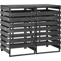 Vidaxl Cobertizo Doble para Cubos de Basura de Madera Pino Pintada