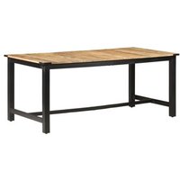 Mesa de comedor de madera maciza de mango Rugosa 180x90x76 cm
