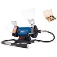Torno de Esmeril y Pulido Scheppach HG35 con Flexible 120W Ø 75 Mm