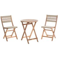 Conjunto de Balcón Bistró Plegable de Madera de Acacia Prossedi