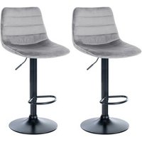 Set de 2 Taburetes de Bar Lex en Terciopelo