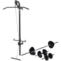 Máquina de Musculación Power Tower Vidaxl con Pesas y Mancuernas