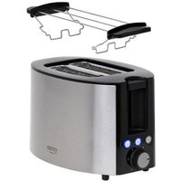Tostadora de 2 Rebanadas 1000W con Parrilla Superior