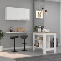 Conjunto de Cocina Caledon con Isla y Módulo Superior