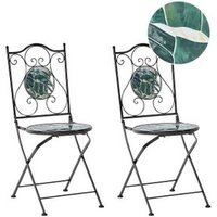 Conjunto de 2 Sillas de Exterior de Metal Estilo Vintage Cozzana Conjunto de 2 Sillas de Exterior de Metal Estilo Vintage Cozzana