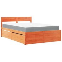 Cama de Pino Macizo con Colchón 120x190 cm