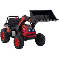 Tractor Excavadora Rojo
