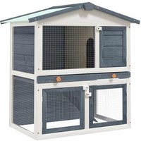 Jaula para Conejos Vidaxl de Madera con 3 Puertas