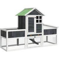 Caseta para conejos de madera maciza de pino 170x63x113 cm