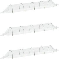 Túneles de Malla 3 Uds Fibra de Vidrio y PP 1.5x5 m
