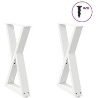 Vidaxl Patas de Mesa de Comedor de Acero para 2 Unidades