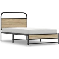 Estructura de cama sin colchón 90x190 cm Madera Roble Vidaxl