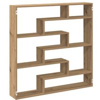 Estante de Pared 7 Compartimentos Roble Artisan Vidaxl