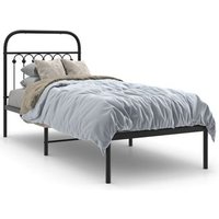 Estructura de Cama con Cabecero Metálico 75x190 cm