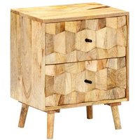 Mesita de Noche de Madera Maciza de Mango 40x30x50 cm
