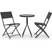 Mesa y Sillas de Bistró 3 Piezas Acero Vidaxl