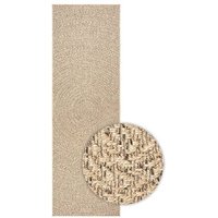Alfombra Zizur Apariencia De Yute 80x200 Cm