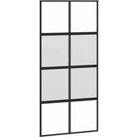 Puerta Corredera Vidrio Templado Y Aluminio 102,5x205 Cm Vidaxl
