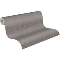 Papel Pintado Livingwalls Liso Efecto Lino Gris - AS-224019