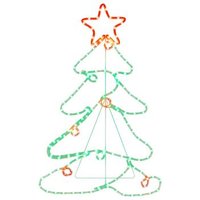 Figura De Árbol De Navidad Vidaxl Con 144 Led 88x56 Cm