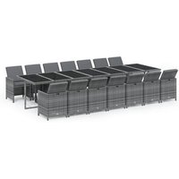 Conjunto de Comedor de Jardín Ratán Sintético Vidaxl