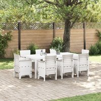Conjunto de comedor de jardín de poliratán para 9 personas