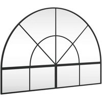 Espejo De Pared Arco De Hierro Negro 100x70 Cm