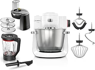 Robot de Cocina Bosch Serie 6 MUMS6EW22, 1600W con Amasado Planetario 3D