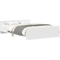 Estructura de Cama Doble con Cabecero y Piecero 140x190 cm