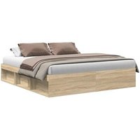 Cama Doble Estructura Roble Sonoma 180x200 Cm