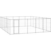 Perrera de Acero Galvanizado 36,3 M² Vidaxl