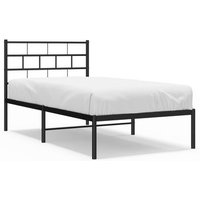 Cama Individual Metálica con Cabecero 75x190 cm