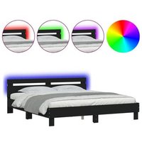 Estructura de Cama Matrimonial con Cabecero 200x200 cm
