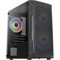 Caja Micro ATX Aerocool Trinity Mini BK V2 con 3 Ventiladores FRGB Negra