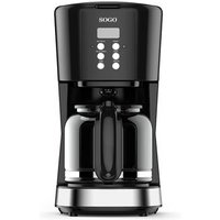 Cafetera de Goteo Eléctrica, 1.5L, 12 Tazas con Temporizador y Pantalla LCD