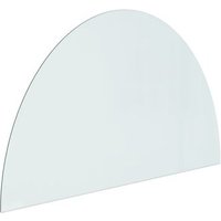 Placa de Vidrio para Chimenea Semicircular 1000x600 Mm Vidaxl