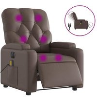 Sillón de Masaje Reclinable Eléctrico de Cuero Sintético