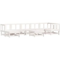 Juego de Muebles de Jardín 8 Piezas de Madera Maciza Pino