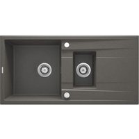 Fregadero de Cocina de Granito de 2 Cubetas con Escurridor