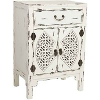Mesita de madera de 1 cajón y 2 puertas