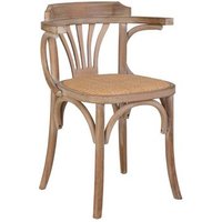 Silla de Madera y Ratán 40x40x80h Cm