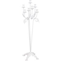 Candelabro de pie de metal envejecido